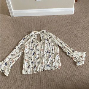 American Eagle White long sleeve blouse